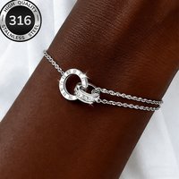 316 Stainless Steel High Quality Gold Plated Bracelet For Women Fade Resistant Elegant Fashion Jewelry Daily Party Wear Gift