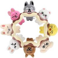 stray kids Cute Keychain Cartoon Animal SKZ Plush Toy Doll Kawaii Swimming Ring Doll Keychain Pendant Children's Birthday Gift