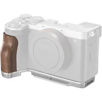 SmallRig L-Shape Mount Plate with Wooden or Silicone Handle Camera Cage for Sony Alpha 7C II / Alpha 7CR
