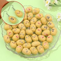 3/7/16pcsMix-styleYellow ResinPotatoShaped Pendant Vegetable Themed Charm Pendant for DIY Jewelry Hanging Decoration Accessories
