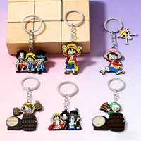 ONE PIECE Classic Anime Metal Keychain Monkey D. Luffy Motorcycle & Car Motif Unisex Fashion Keyring Gift for Friends