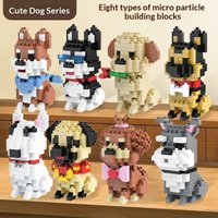 Cute Puppy Mini Building Blocks Set, DIY Small Dog Pet Figure Model Bricks, Micro Animal Building Toy, Desktop Decoration, Kids