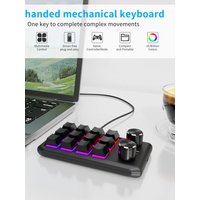 Bluetooth 12 Key 2-knob USB Programming Macro Custom Keyboard Game Console Mechanical Keyboard Photoshop Hot Swappable Keyboard