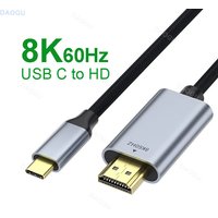 Type C to HDMI-compatible Cable 8K 1m 2m 3m 60Hz USB C to HDMI-compatible Cable 4K Adapter Converter Cord for Smart Phone Laptop