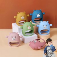 1Pcs Baby Silicone Teethers Cute Bear Food Grade Silicones Rodent Toys Fox Shapes Teething Toys BPA Free Infant Glove Teether