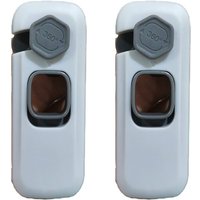 2Pcs Anti-Pinch Design Child Safety Lock Sticky Adhesive Pads No Tools Installation Cabinet Lock Anti-pinch Hand