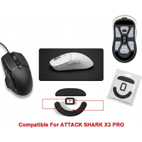 Black PTFE Mouse Foot Pads Ice Edition Smooth Replacement Foot Covers Wear-Resistant Mouse Feet Pad for ATTACK SHARK X3 PRO