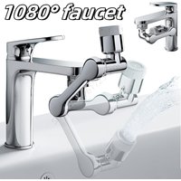 1080° Rotatable Multifunctional Kitchen Extension Faucet Bathroom 2 Modes Universal Extend Adapter Aerator Faucets Accessorie
