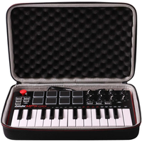 LTGEM Case Compatible with Akai Professional MPK Mini MK3 / MPK Mini Play MK3 25 Key USB MIDI Keyboard Controller, Black+Gray