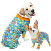 Dog Long Sleeve 4 Legs Pajamas For Surgery Recovery Anti Licking Wound Care Onesie Stretchy Fabric Soft Cotton Pet Jumpsuit