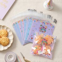 Cartoon Animals Self-Sealing Bags Happy Birthday Party Decorations Kids Favors Candy Cookie Packaging Bags Baby Shower Supplies