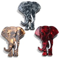 New Acrylic Cartoon Elephant Brooches for Women Unisex Creative Animals Figure Badge Pins Backpack Clothes Jewelry Accessory