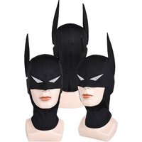 Bruce Cosplay Wayne Cosplay Hats Adult Men Disguise Black Hat Headgear Costume Accessories Male Half Head Mask Halloween Prop