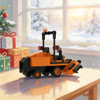 141pcs MOC City Farm Kubota Front Mower Model Building Blocks Construction Christmas Gifts Toy Education Idea Brick Kids