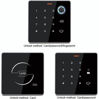 IP65 Standalone fingerprint Access Controller 125kHz 13.56MHZ Backlit Metal Keypad light with Door Relay Lock (Commercial Grade)