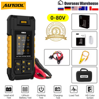 AUTOOL BT960 Lithium Battery Test Lead Acid Battery Analyzer With Printer GB/CCA/IEC/EN /DIN/ Test 30-2000CCA Diagnostic Tool 0-80V Car Moto Battery Tester