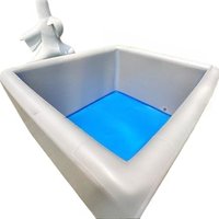 2*2*1m PVC Folding Swimming Pool Thickened Brushed Cloth Compression Explosion-Proof Home Outdoor Use for Four Seasons Ice