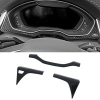 ABS Carbon Fiber Interior Dashboard Instrument Trims Strips Surrounds For Audi Q5 2018 2019 2020 2021 2022