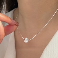 925 Sterling Silver Necklace Bead Pendant Simple for Women Wedding Engagement Jewelry Fashion Classics Gift Party High quality