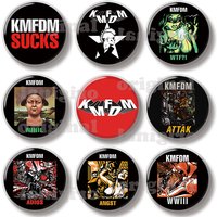 44MM Kmfdm Sucks Rock Band Gothic Punk Pin Soft Button Pin Jewelry Creative Badge Cartoon Lapel Pin Bag Backpack Decoration