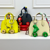 Mini Tire Leather Pouch - Adorable Car-Shaped Earphone Case, Coin Purse & Cable Organizer with Metal Keychain-PU Leather-Gift