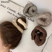 Sponge Sleep Elastic Ponytail Holder Hair Scrunchies For Women Hair Accessories Soft Solid Satin Filled Cotton Big BandsใNestใ
