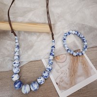A series of adjustable blue and white ceramic tableware accessories with Chinese style - suitable for weddings and daily use,