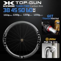 KORE Rennrad Laufradsatz 60T Titan Ratschennabe 38/45/50/60MM 700C T1000 Carbon Straße 24H Säule 2015 Straßenrennen Laufradsatz