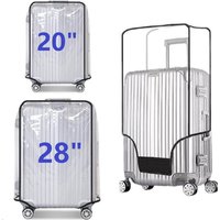 Waterproof Wheeled Suitcase Dust Cover Clear PVC Suitcase Cover Protectors Transparent Luggage Covers Dustproof Travel Sleeve