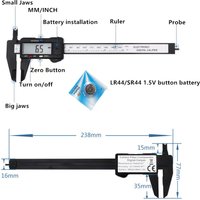 100/115mm Digital Caliper, Carbon Fiber Electronic Vernier Caliper Micrometer, Precision Digital Measuring Ruler Tool for Househ