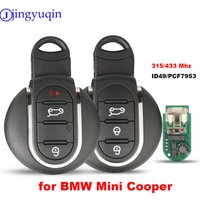 jingyuqin Smart Remote Car Key Fob 315/433MHz ID49/PCF7953 For BMW Mini Cooper 2015 2016 2017 2018 With Emergency Key Blade