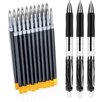 Retractable Ballpoint pen Set Black/red/blue ink for writing 0.5mm Gel Pen refills Office accessories school supplies Stationery