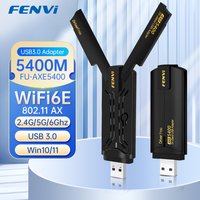 FENVI AXE5400 WiFi 6E USB Adapter Dongle Tri Band 2.4G/5G/6GHz 802.11AX USB3.0 WiFi6 Network Card MU-MIMO Driver Free For Win 11