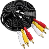 3 RCA to 3 RCA Composite Audio Video AV Cable Cord Male to Male Plug Connect TV DVD Cameras Hot Sale