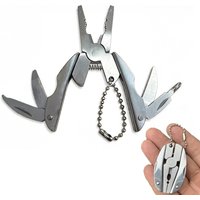 Mini Stainless Steel Multi-Tool Keychain Pliers Turtle Back Plier Pocket Folding Tool for Outdoor Camp Daily Survival kit Daily