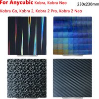 Build Plate for Anycubic Kobra 2 Pro/Neo 3D Printer Heated Bed Double Sided Spring Steel Sheet PEI for Anycubic Kobra Go/Neo