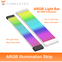 TUMMASTER 5V 3Pin ARGB Light Bar 8/24-Pin PC Motherboard Graphics Card Power Supply Extension Cable with LED Illumination Strip