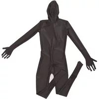 Arrive New Man's Slim Fit Whole Packed Elastic Whole Jumpsuit Laser Hologram Black Costumes