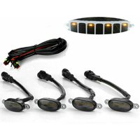 4Pcs Front Grille LED Licht Für Jeep 2003 Zu 2021 Front Grille LED Licht Raptor Stil Grill Auto zubehör