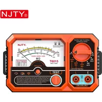 NJTY T6015 Pointer Insulation Resistance Meter AC/DC Voltage Detect 2000MΩ USB Rechargeable Megohmmeter for Electrical Testing