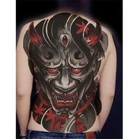 Japanese Prajna Tattoo Stickers Horrible Waterproof Temporary Tattoos for Women Man Lasting Tatto Festival Art Tatoo Sticker