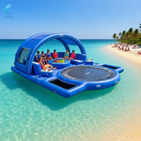 Large Water Platform Island Water Leisure Floating Dock Water Amusement Facility Water Floating Swimming Pool Bar for Holiday