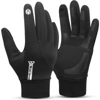 AliExpress West Biking WEST BIKING Winter Cycling Gloves Windproof Fleece Touch Screen Reflective Non‑Slip Gloves for Biking Motorcycle Skiing Running