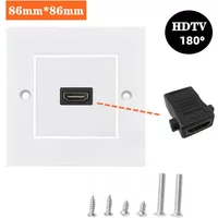 86mm HDMI Compatible High-Definition Socket Panel 180/90 Degree Digital TV Wall Plug 2.0 Version High-Definition Socket Mold