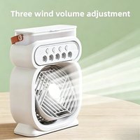 2026 USB Spray Fan Humidifier Desktop Night Light 3 In 1 Portable Water Replenishment Spray Fan For Outdoor Office Home
