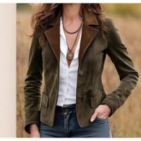 Elegant Women's Suit Jacket 2026 New Arrival Spring and Autumn Mini Blazer Retro Notch Lapel Short-Length Casual Coat Female