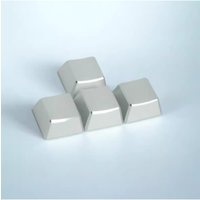 4pcs Aluminum Alloy Keycaps No-Word Personalized XDA Height Keycaps For Mechanical Keyboard