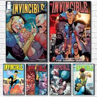 Superhero Animation Series I-Invincible Comic Poster Self-adhesive Painting with prints Home bedroom living room decoration