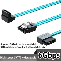 Elbow SATA 3.0 Cable Up Down Left Right SATA 3.0 III SATA3 6GB/s Data Cable Cord SAS Cable Dual Channels PC Hard Drive Data Wire