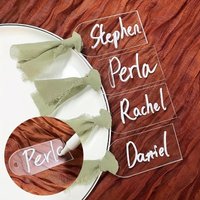 Clear Arch Acrylic Wedding Seat Card, Blank Name Tag Nameplate, Seat Card, Wedding Decoration Hanging Sign, Travel Gift Tags